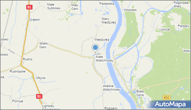 mapa Małe Walichnowy, Małe Walichnowy na mapie Targeo